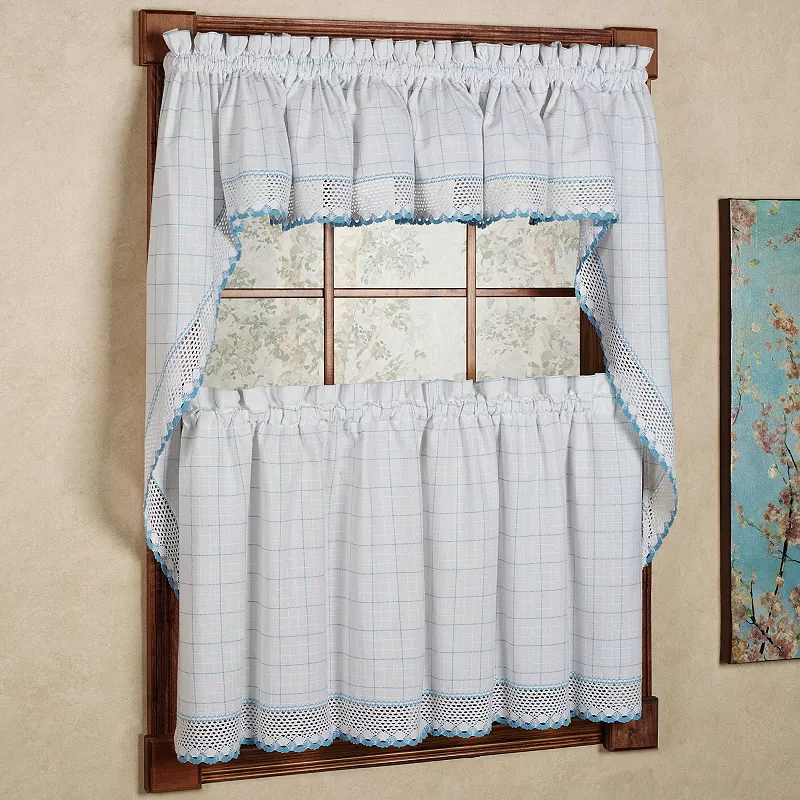 Sweet Home Adirondack Cotton Kitchen Window Curtain Set