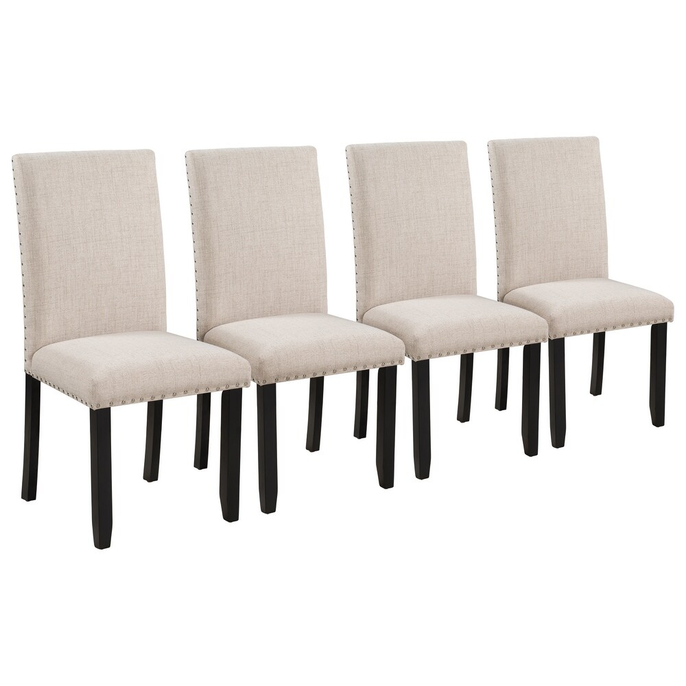 Faux Marble 5 Piece Dining Set Table with 4 Cushion Dining Chairs