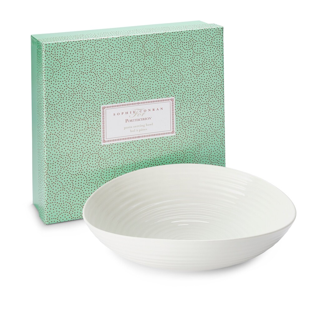 Portmeirion Sophie Conran White Pasta Serving Bowl   12 Inch