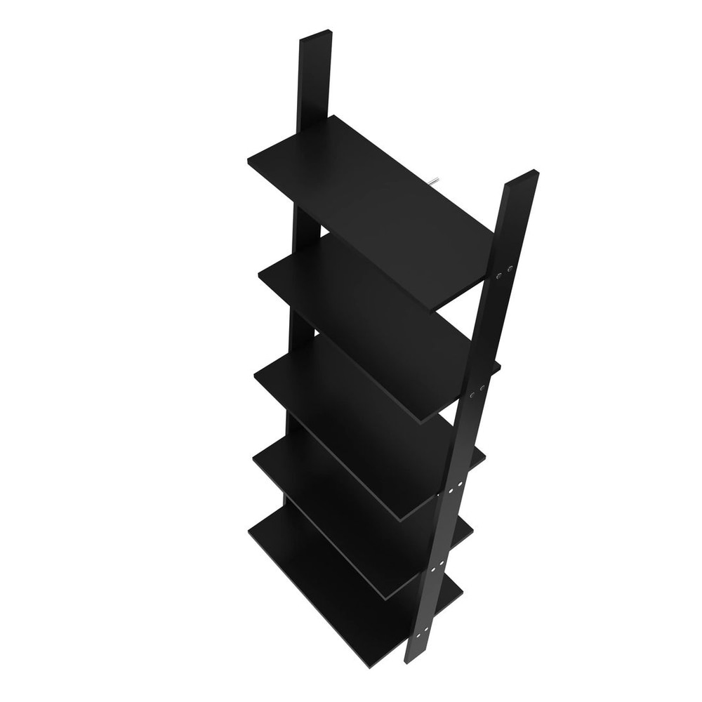 Cooper 5 Shelf Floating Ladder Bookcase by Manhattan Comfort