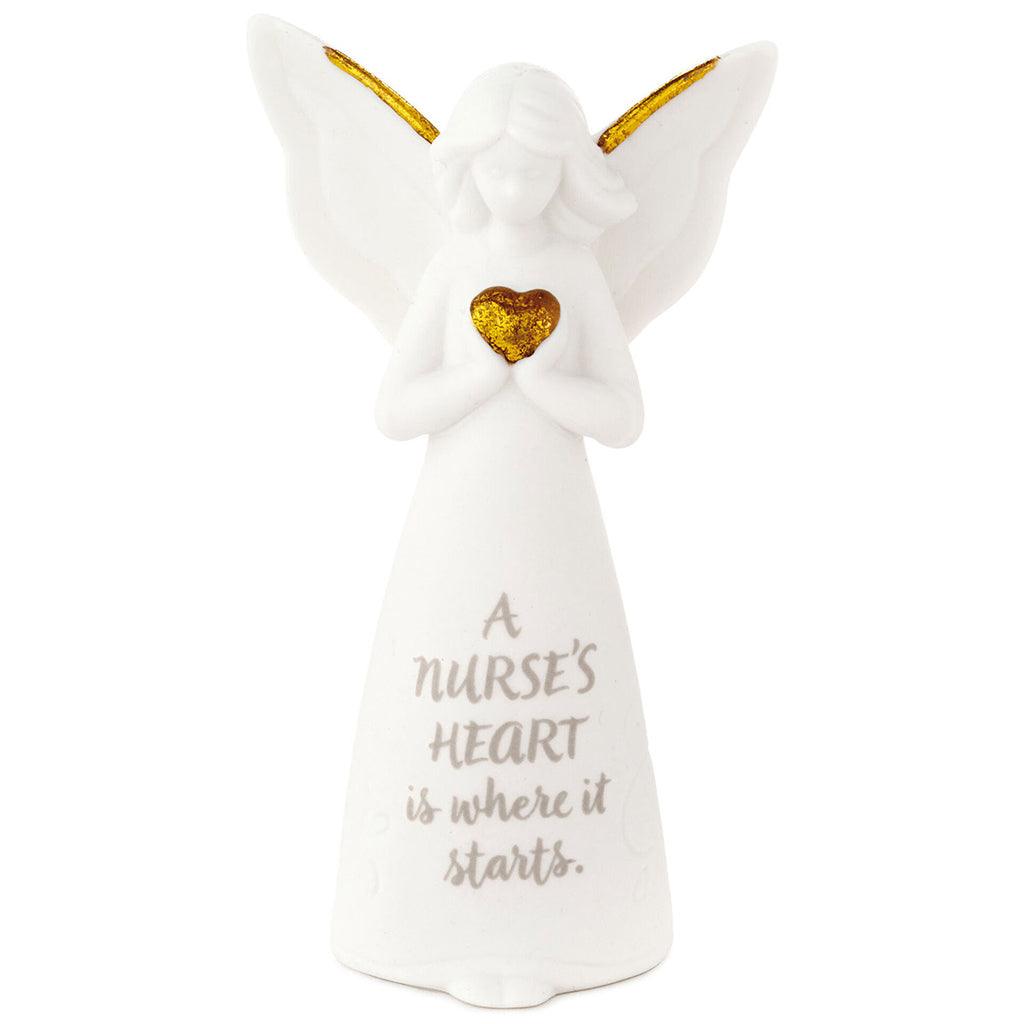 Hallmark  A Nurse's Heart Mini Angel Figurine, 3.75