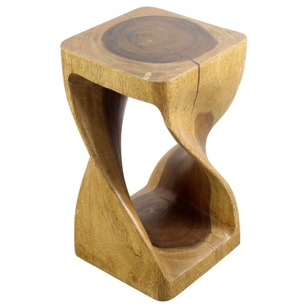 Haussmann? Original Wood Twist Stool 10 X 10 X 18 In High Oak Oil - 10 x 10 x 18