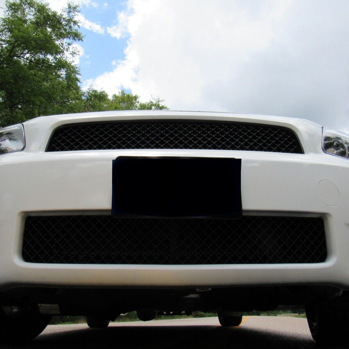 KOJEM Front Bumper Honeycomb Upper and Lower Mesh Grille for 05 06 07 08 09 10 Scion tC ABS Black Grill