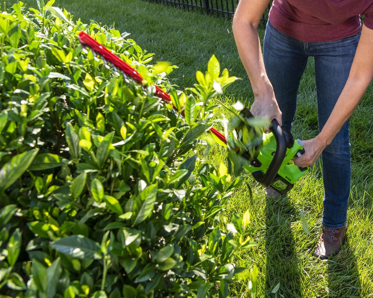 24V 22-Inch Cordless Hedge Trimmer | Greenworks Tools