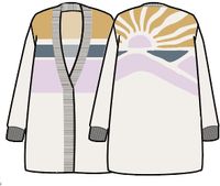 Sunsets Recycled Knitted Cardigan - Marshmallow