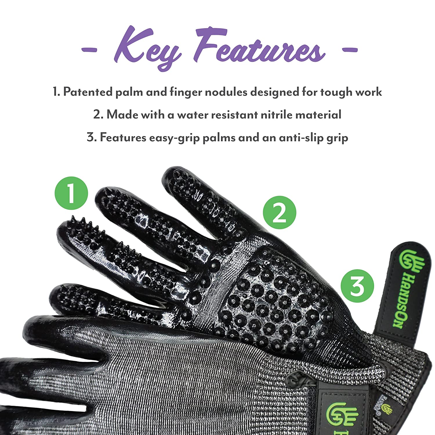 HandsOn Gardening Gloves - Cut Resistant Digging Claw Hand Protection Tool for Gardeners & Landscapers (Medium)