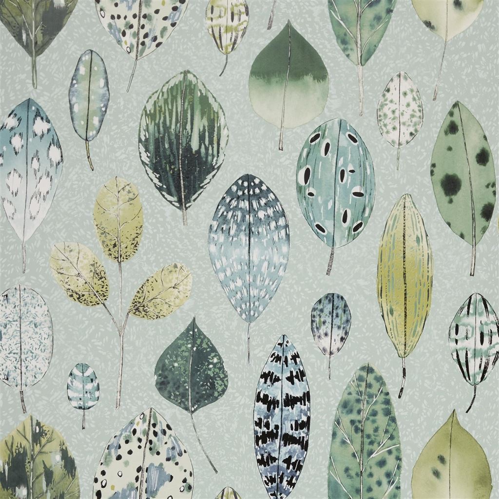 Tulsi Wallpaper in Dove from the Zardozi Collection by Designers Guild