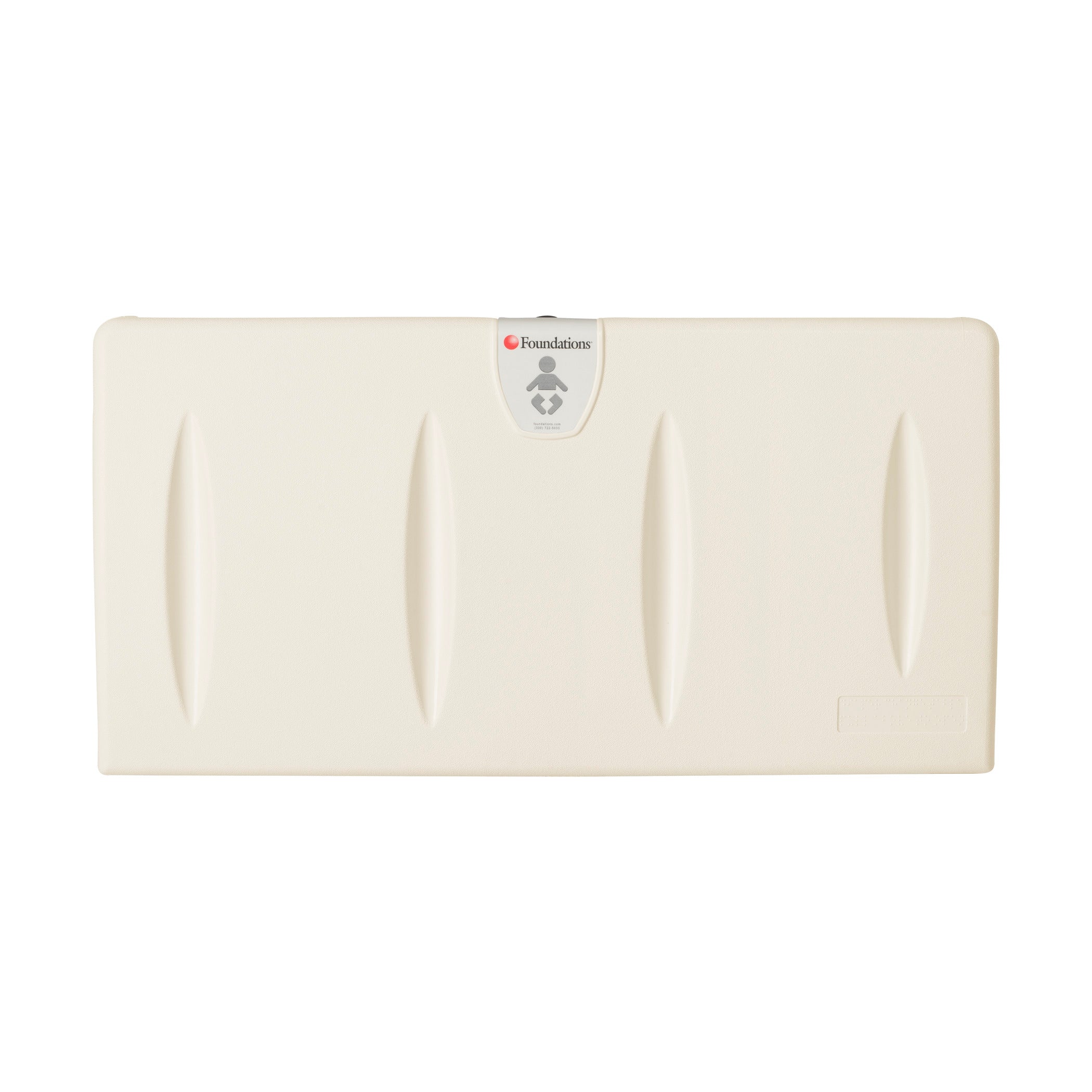 Foundations Classic Horizontal Baby Changing Station, Surface Mount with Backer-Plate, Cream (5211089)