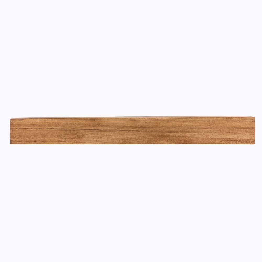 Dogberry Collections Modern Farmhouse 60 in. Aged Oak Mantel m-farm-6005-agok-none