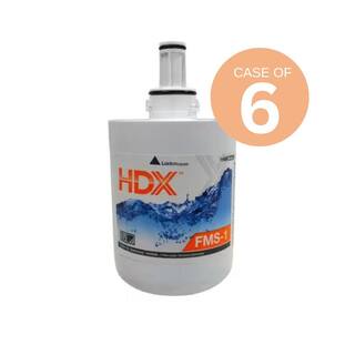 HDX FMS-1 Premium Refrigerator Replacement Filter Fits  HAF-CU1S (Case of 6) 107010