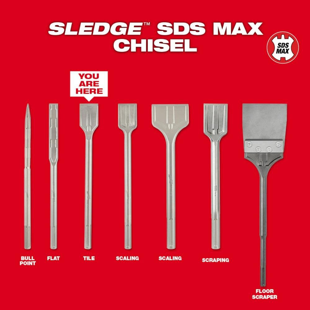 MW SDS-Max 2 in. x 15 in. Tile Chisel 48-62-4258 from MW