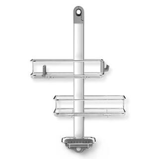 simplehuman 3-Tier Adjustable Shower Caddy in Aluminum and Stainless Steel BT1098