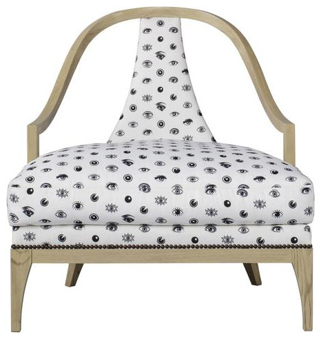 Lynette Chair Reagan Eyes   Transitional   Armchairs And Accent Chairs   by Peachtree Fine Furniture  Houzz