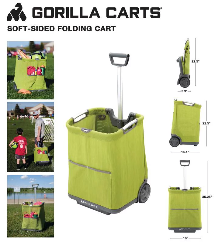 Gorilla Carts Soft-Sided Folding Cart (Model #GCSS-11G-COM)