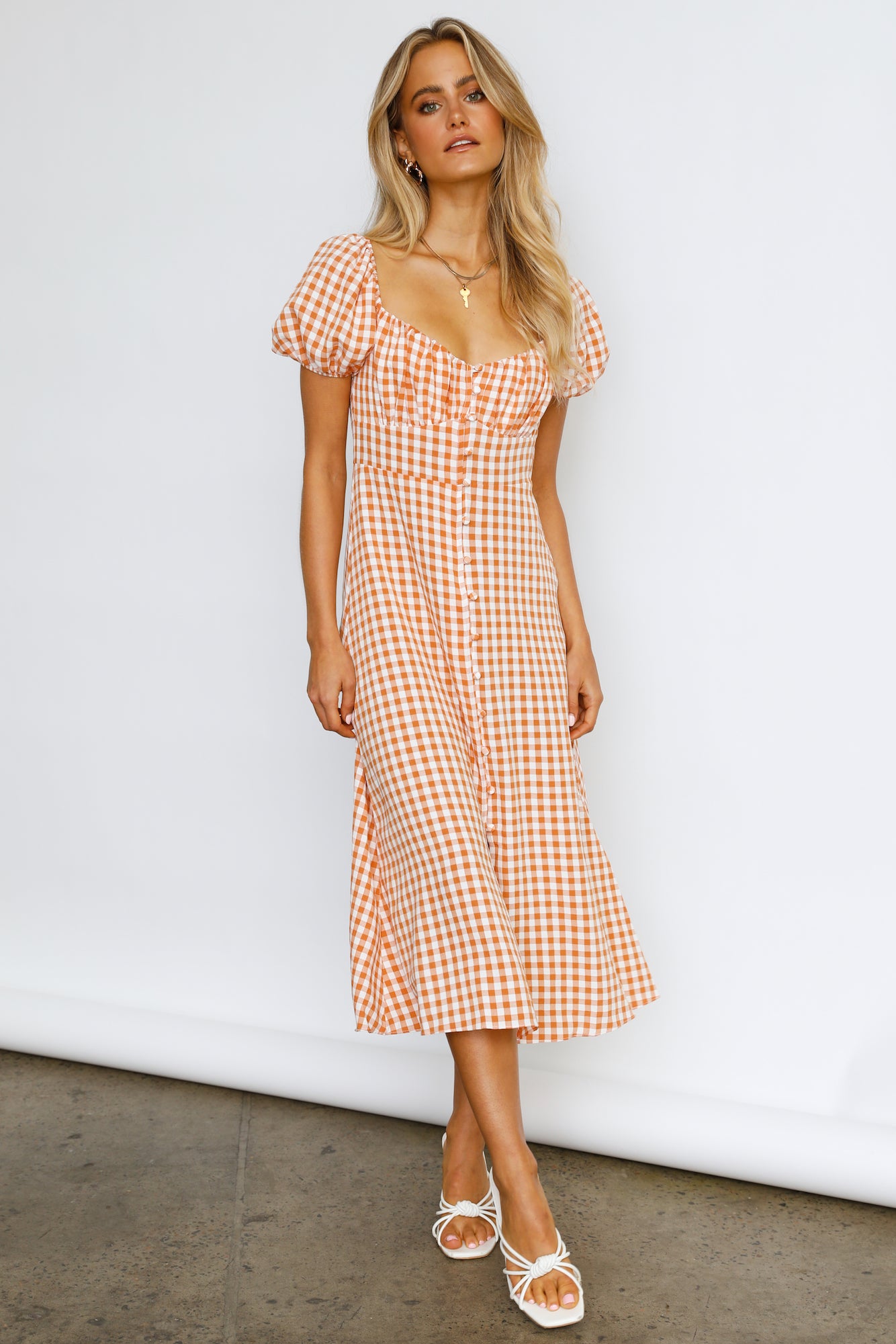 Not Your Missus Midi Dress Orange