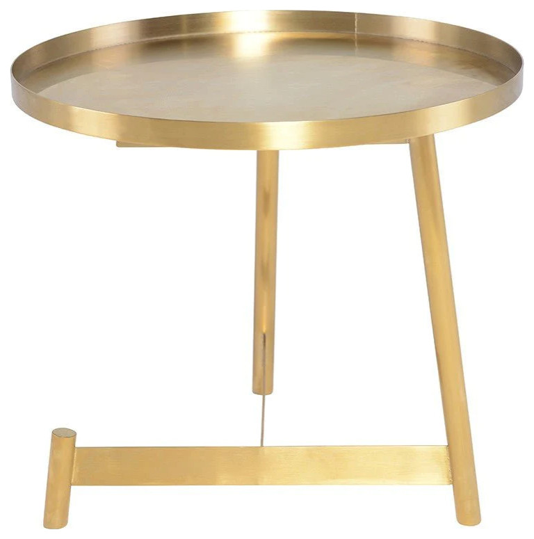 Jovi Gold Side Table   Midcentury   Side Tables And End Tables   by Rustic Home Furniture Deco  Houzz