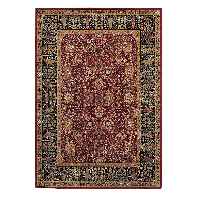 Couristan Royal Kashimar Cypress Garden Framed Floral Wool Rug