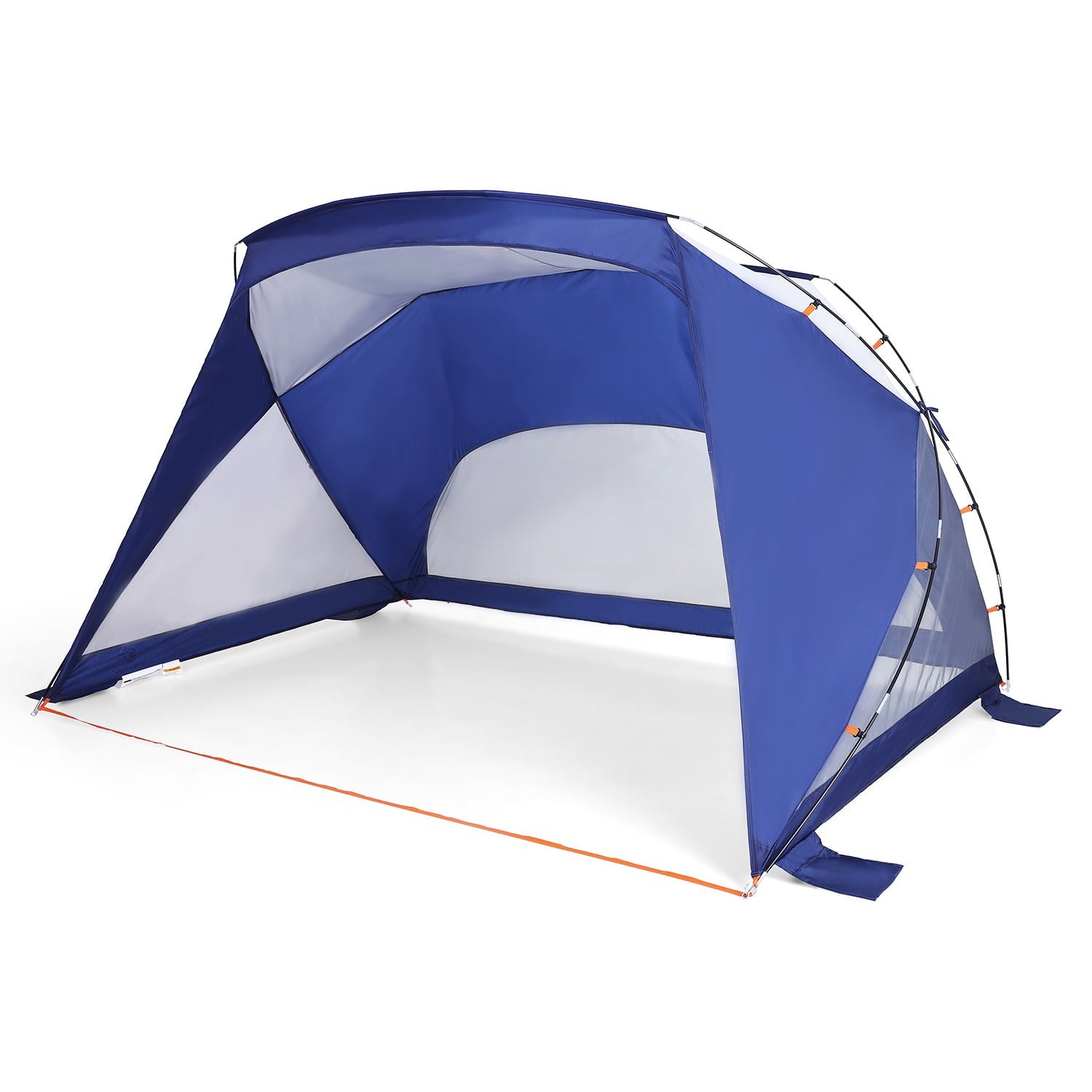 Alpha Camp 9' x 6' Beach Tent Sun Shelter UPF 50+ Portable Tent for 3-4 Person with Carry Bag， Navy Blue