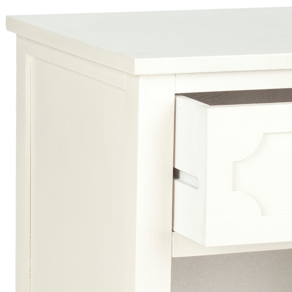 SAFAVIEH Rosaleen White Storage Side Table - 16.9