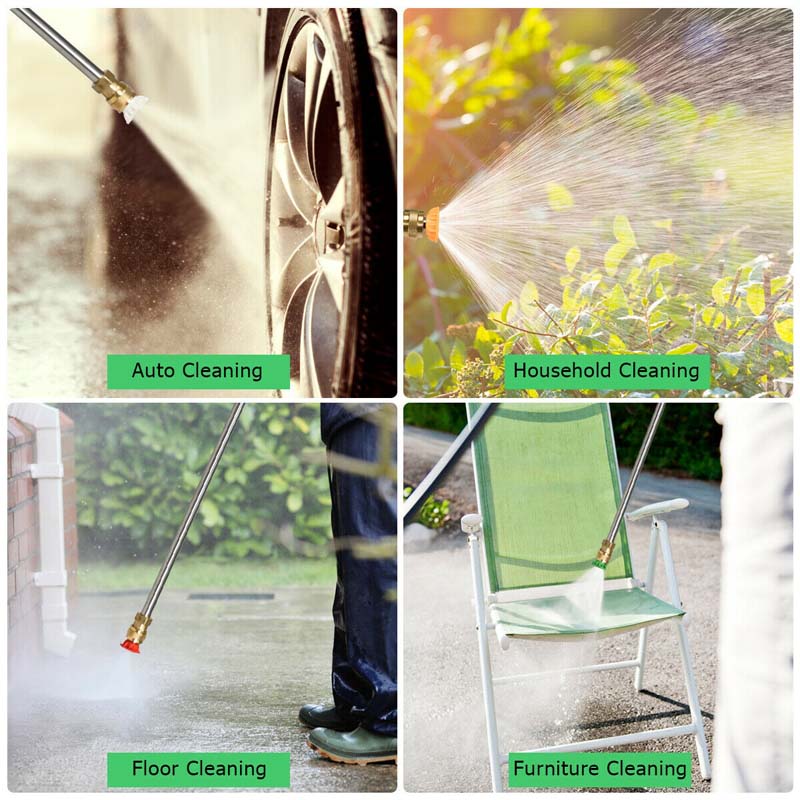 3500PSI Electric Pressure Washer, 1800W 2.6 GPM Portable Electric Power Washer with 4 Nozzles