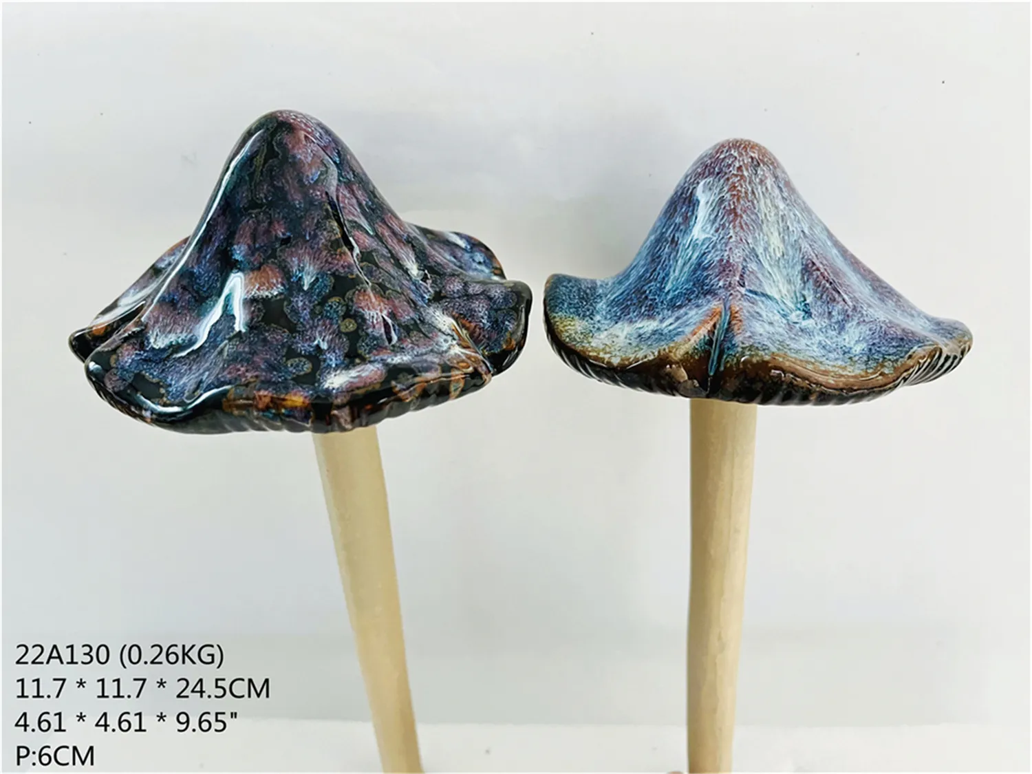 Home decor garden supplies ceramic mini crafts mushroom