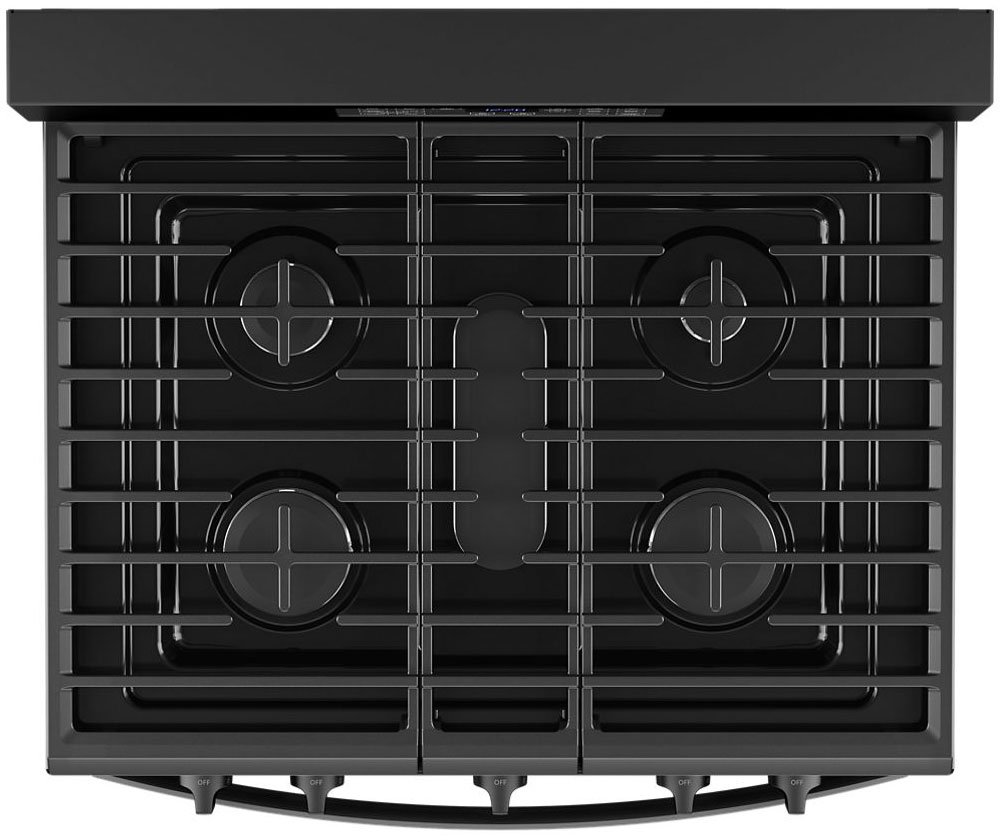 Whirlpool 5 Cu. Ft. Black 5-In-1 Air Fry Gas Range