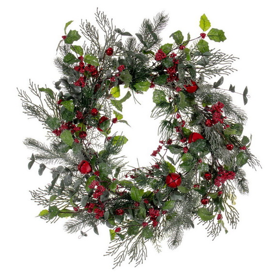 Vickerman FQ221724 24 Grn Holly/Pine Red Jngle Be...