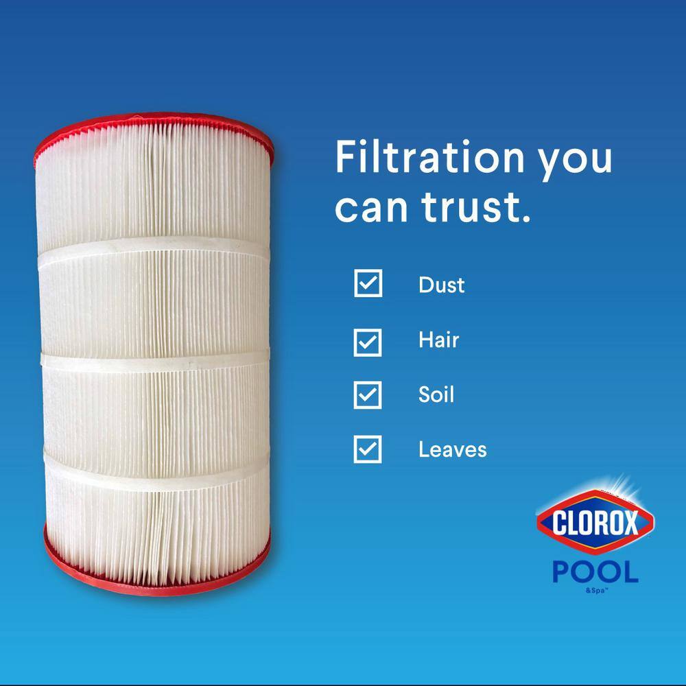 Clorox Silver Edition 9 in. Dia Advanced Pool Filter Cartridge Replacement for Hayward C-1750 CLX-8417-PL