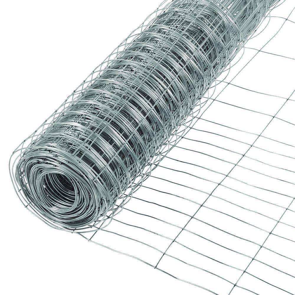 Everbilt 2.3 ft. x 50 ft. Galvanized Steel Garden Welded Wire Fence 308371EB