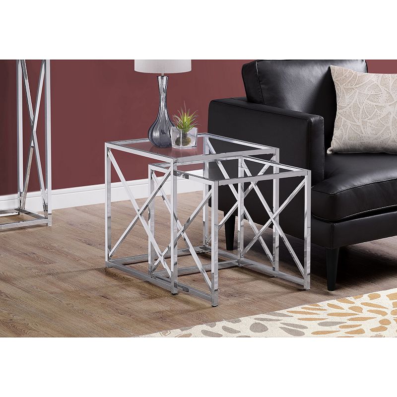 Monarch X-Frame Nesting End Table 2-piece Set