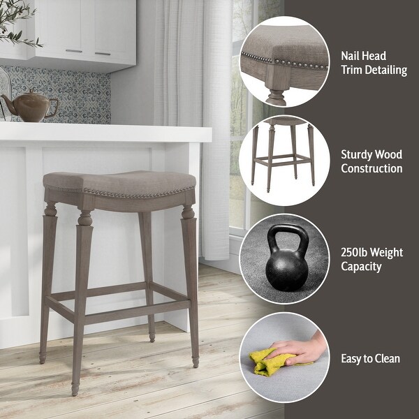 Hillsdale Furniture Vetrina Wood Backless Counter Height Stool - 21.5