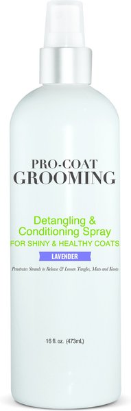 Pro-Coat Grooming Lavender Detangling and Conditioning Dog Spray， 16-oz bottle