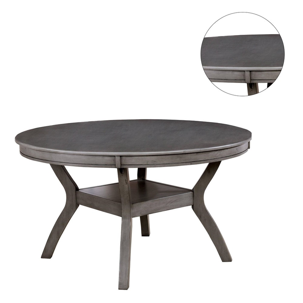 Round Dining Table in Dark Brown and Medium Oak   Round Top