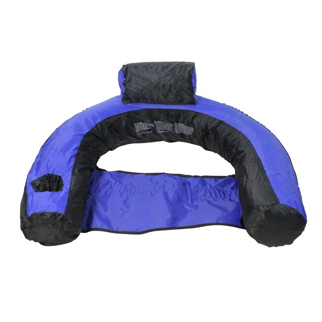 Inflatable Floating 1 person U seat Swimming Pool Lounger Purple black