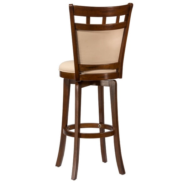 Hillsdale Jefferson Wood Swivel Stool， Brown Cherry