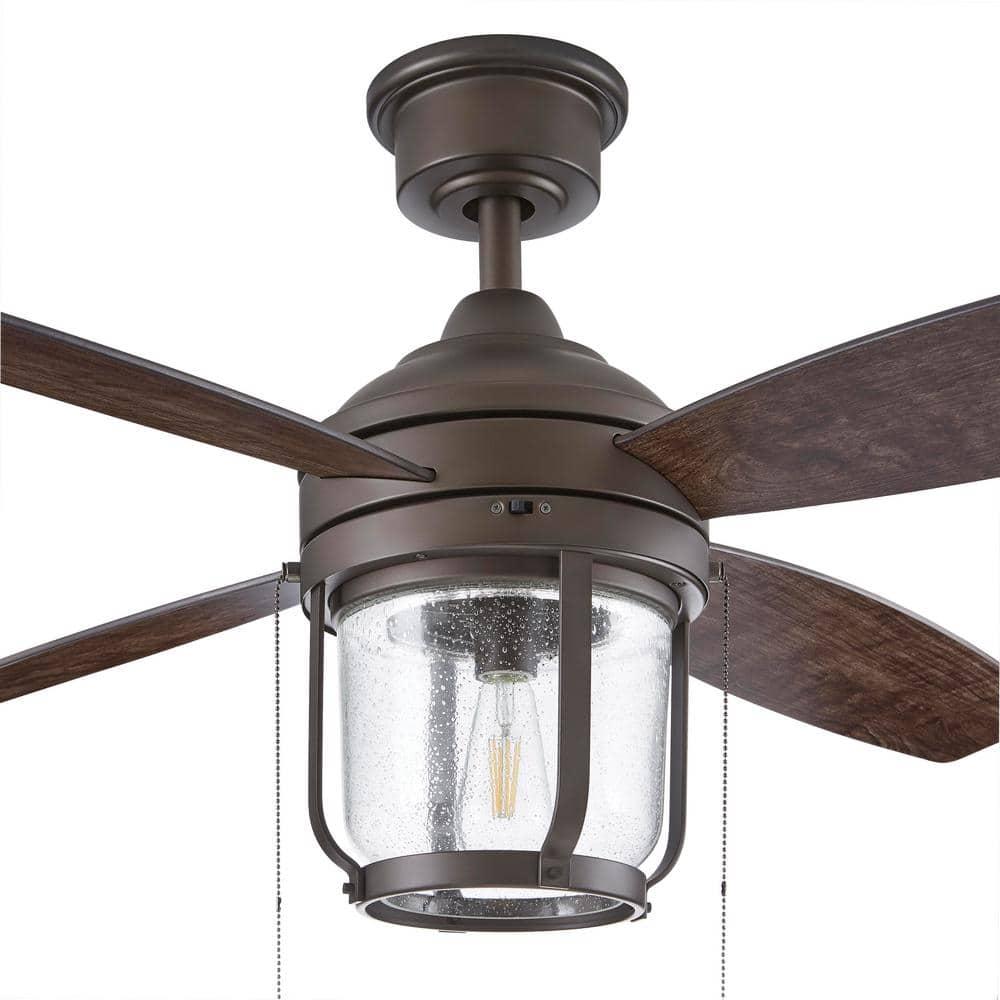 Home Decorators Collection Northampton 52 in LED IndoorOutdoor Espresso Bronze Ceiling Fan with Light