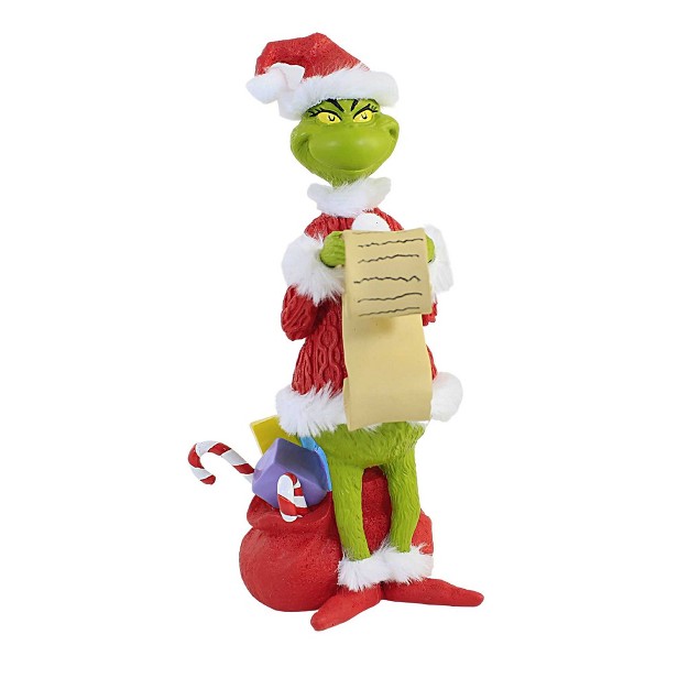 Christmas Merry Grinchmas One Figurine 8 25 Inches Dr Seuss Checking List 6010972 Resin Red