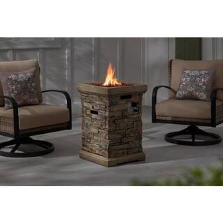 Hampton Bay 19 in. W x 29 in. H Square Stacked Stone Fire Column FP36005-Z