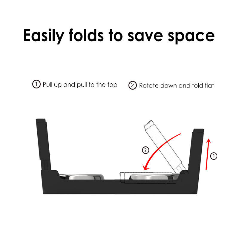Paddsun Double Bowl Dog Cat Feeder Elevated Raised Stand Feeding Food Water Pet Dishes