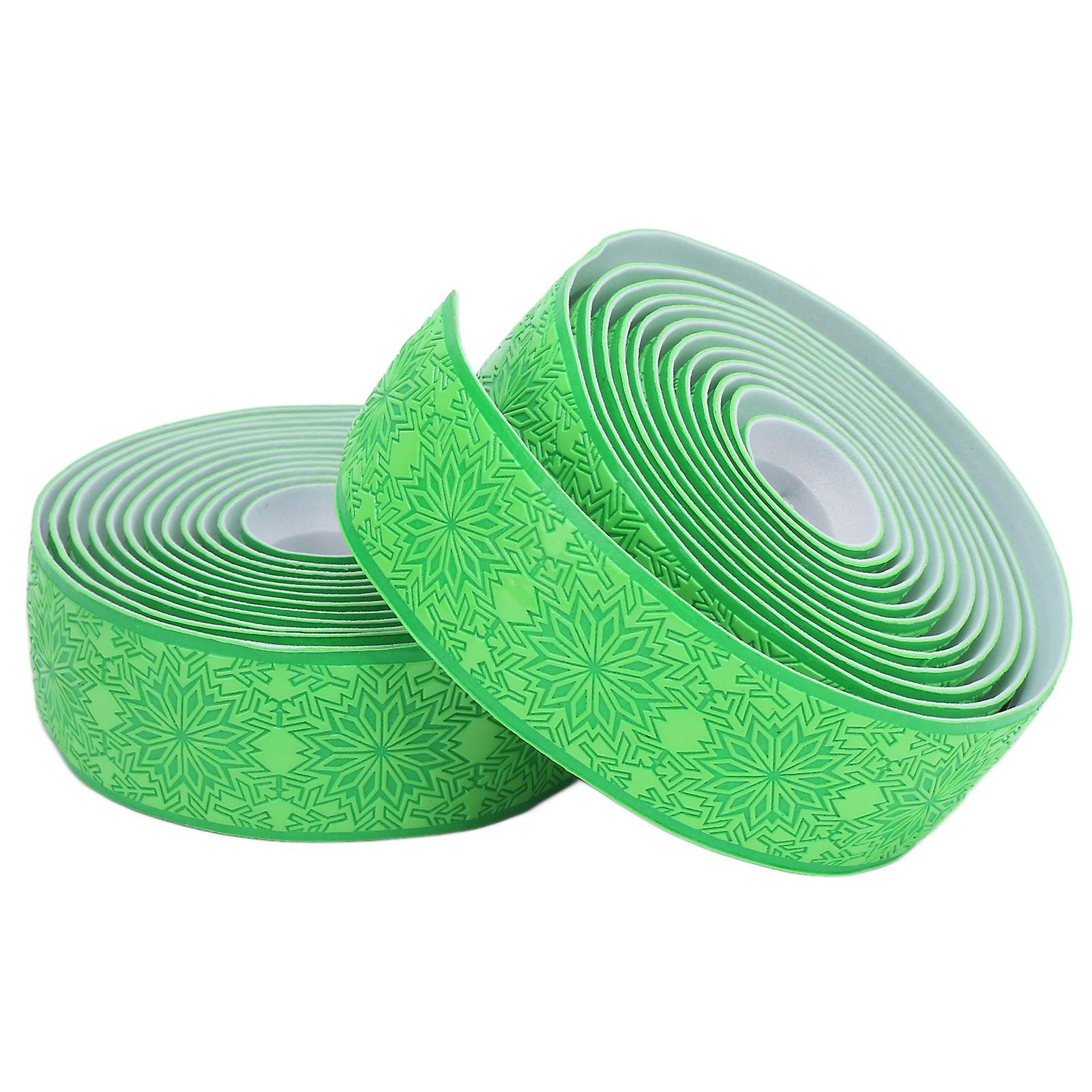 Bolany Road Handlebar Tape Absorb Sweat Easy To Clean Waterproof Bicycle Handlebar Tapessnowflake Green