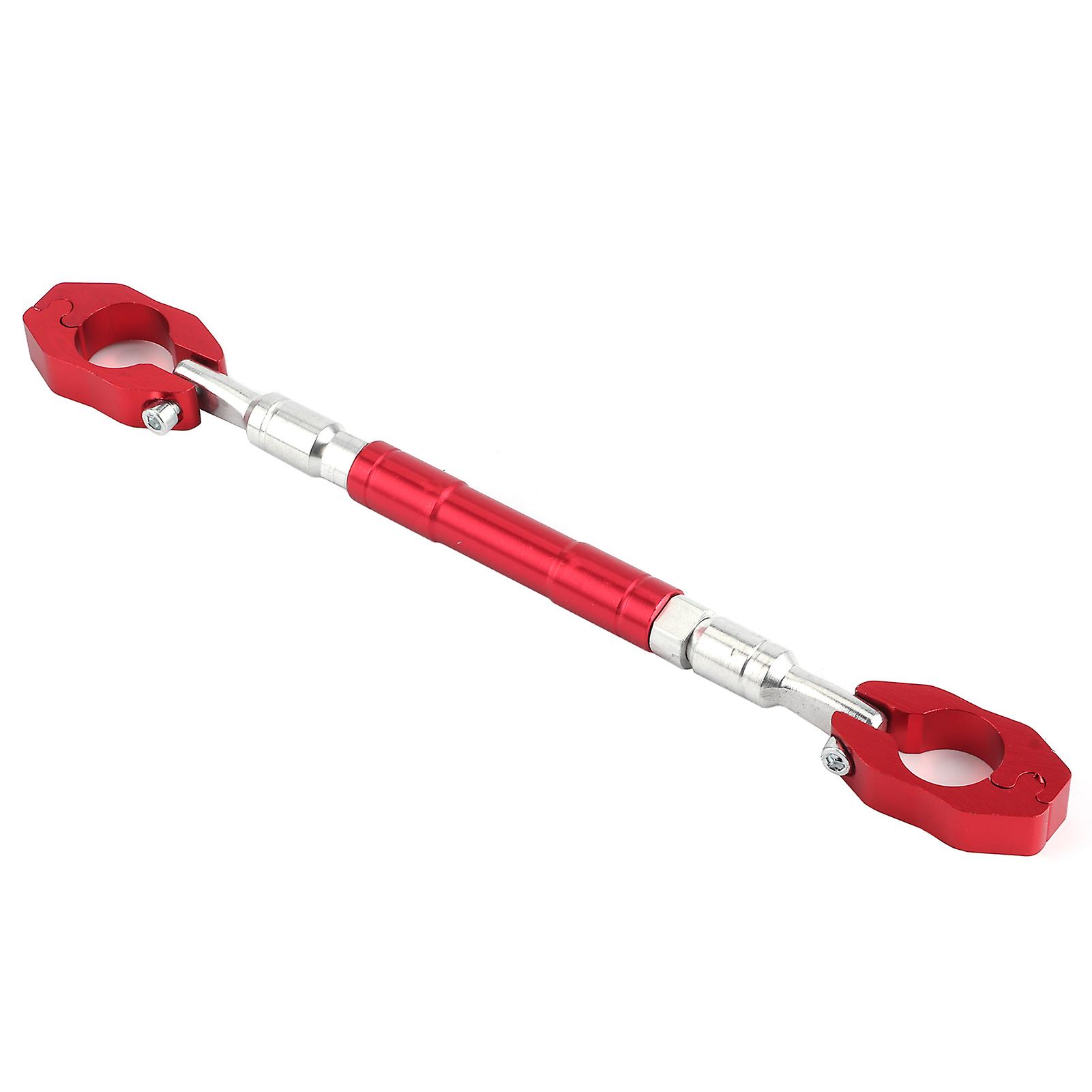 7/8in Motorcycle Handlebar Cross Bar Adjustable Strengthen Balance Lever Cnc Aluminum Alloy Universalred