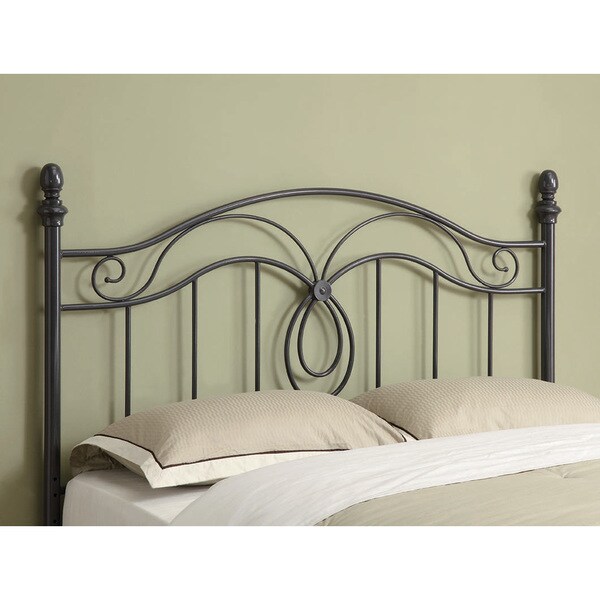 Coaster Furniture Evan Dark Grey Full/Queen Scroll Metal Headboard - - 12496153