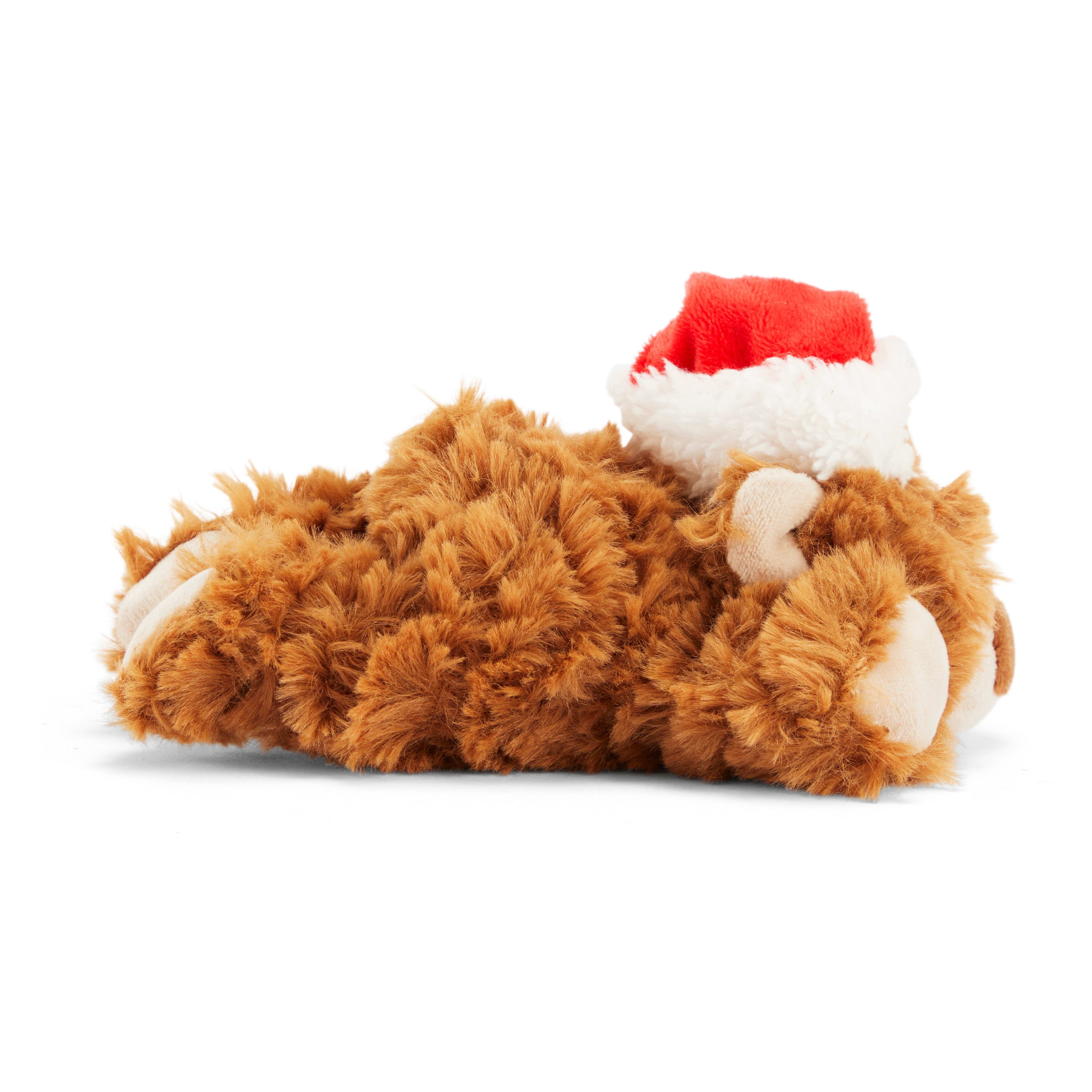 More and Merrier Plush Santa Snuggles Dog Toy， Small