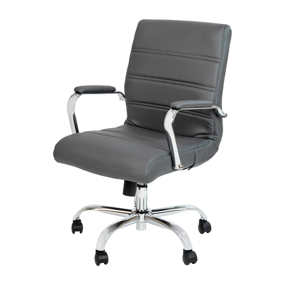 Mid back LeatherSoft Executive Swivel Office Chair