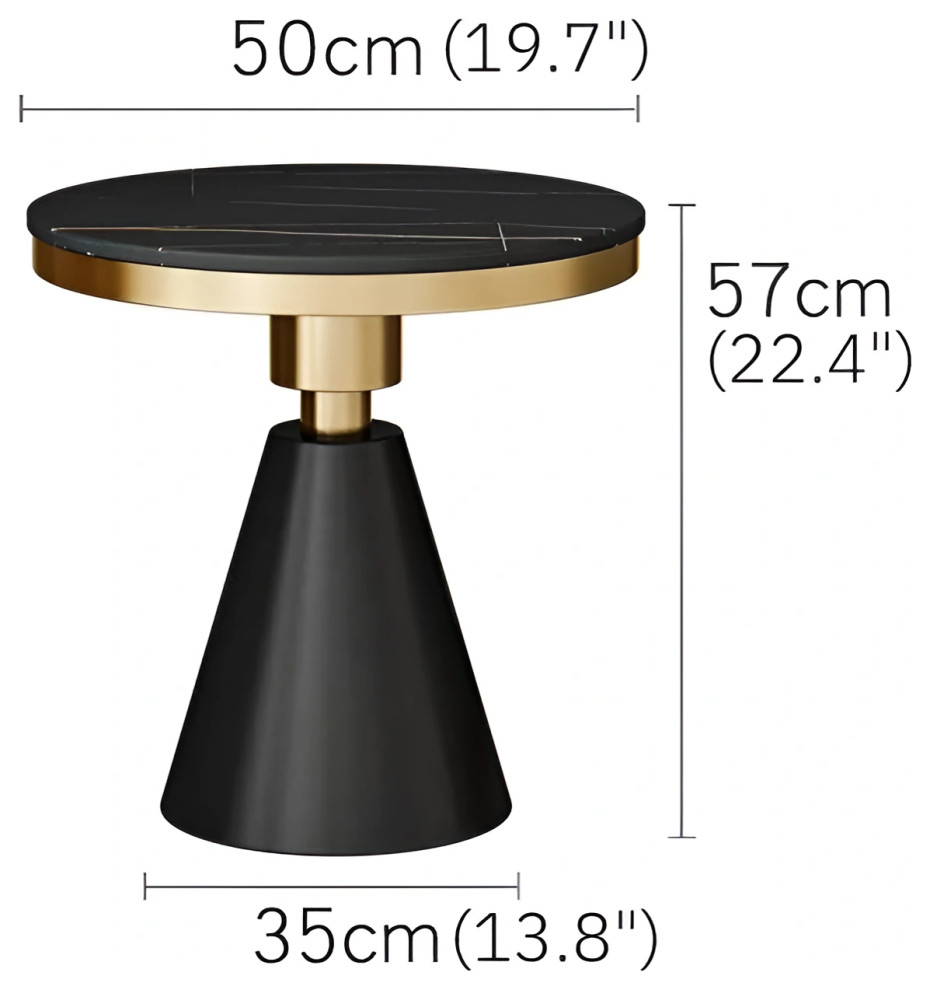 Gold/White/Black Round Small Modern Coffee Table For Living Room   Modern   Coffee Tables   by Miron Demid LLC  Houzz