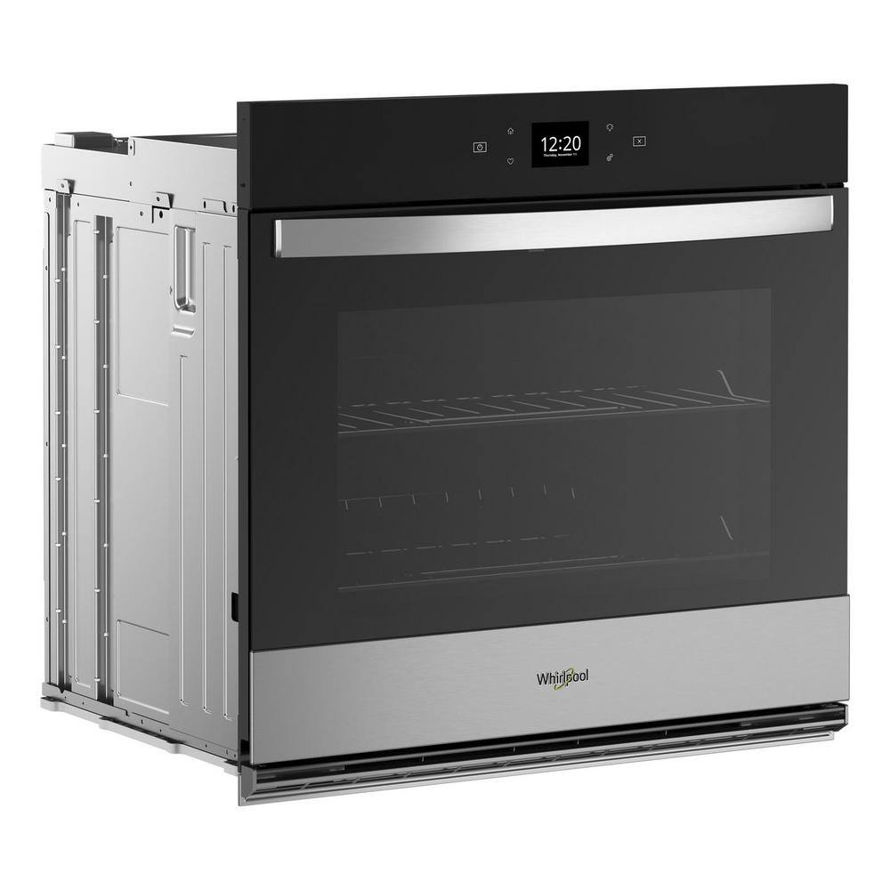 Whirlpool 27 in. Single Electric Wall Oven with Convection Self-Cleaning in Fingerprint Resistant Stainless Steel WOES5027LZ