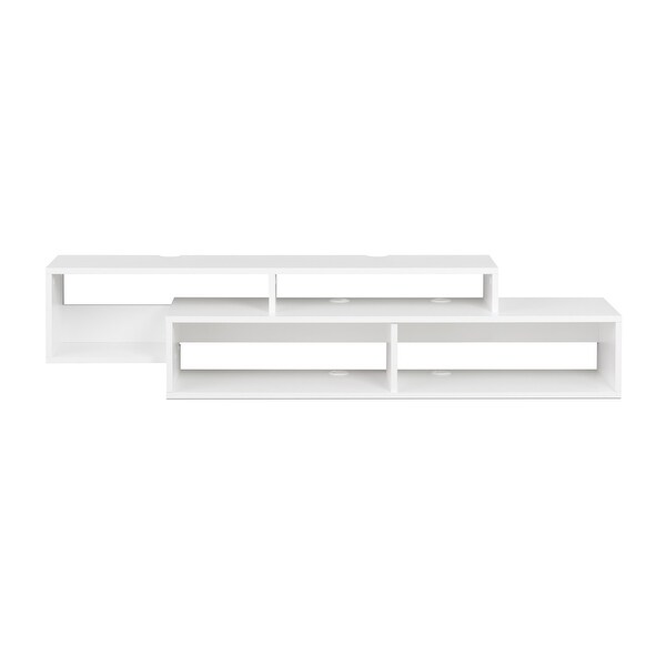 Prepac Modern Wall Mounted Media Console and Storage Shelf - 58