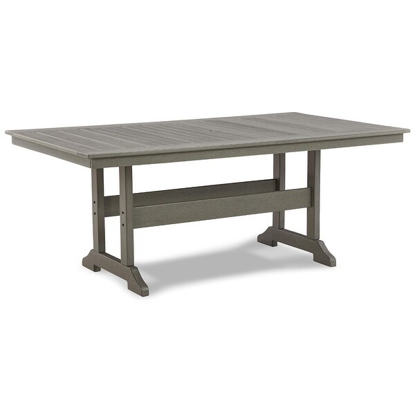 Signature Design by Ashley Visola Gray Rectangular Outdoor Poly All Weather Dining Table Only