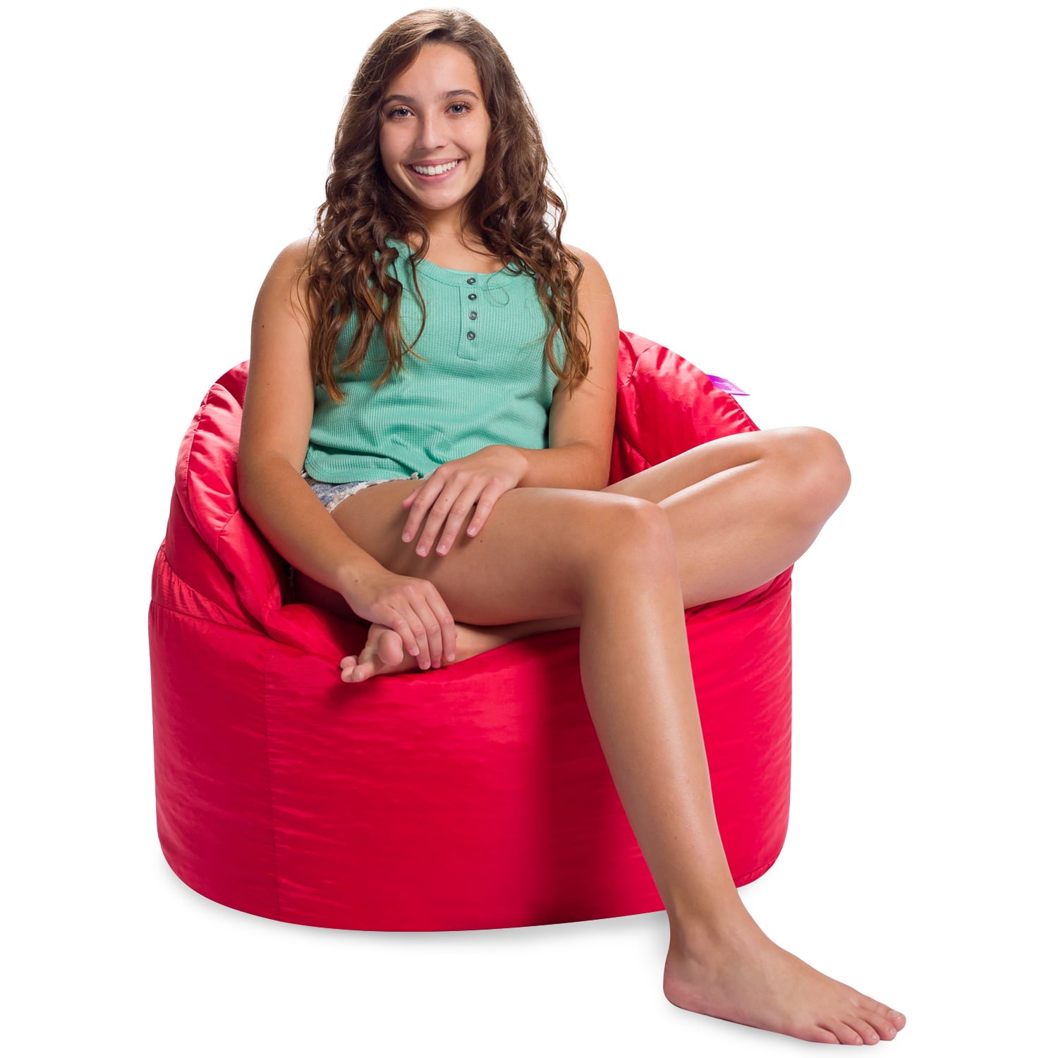 Posh Creations Sonoma Bean Bag Chair, Kids, 2 ft., Red