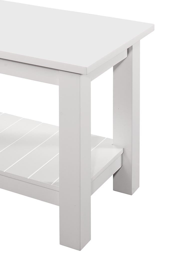 Manor Park Edison Storage Bench, White